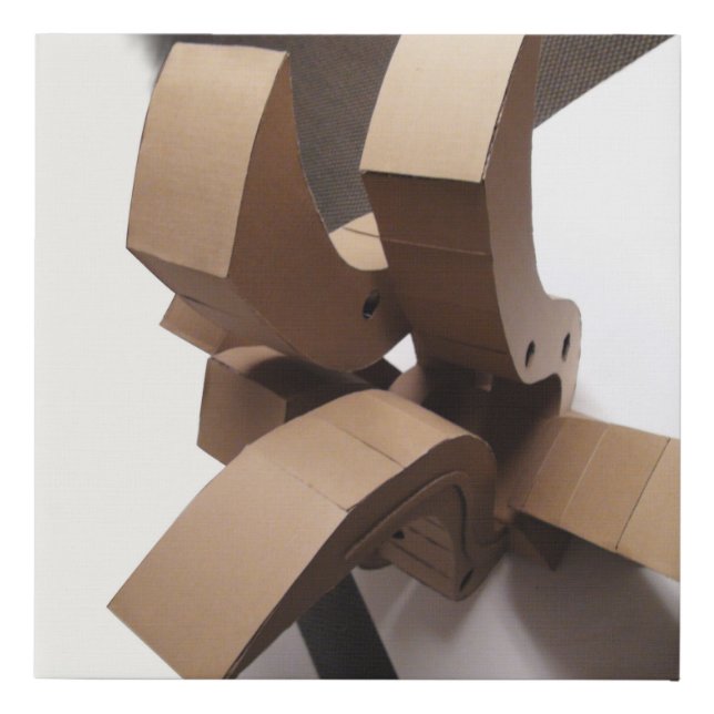 Frank Gehry-Inspired Cardboard Sculpture Faux Canvas Print (Front)
