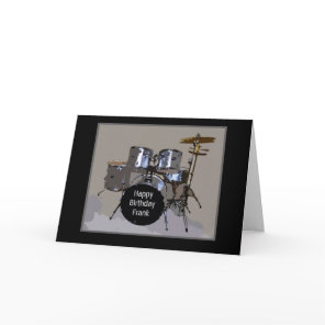 Frank Happy Birthday Drums Card