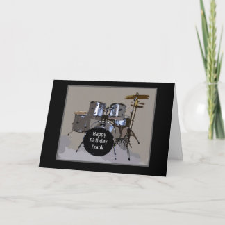 Frank Happy Birthday Drums Card