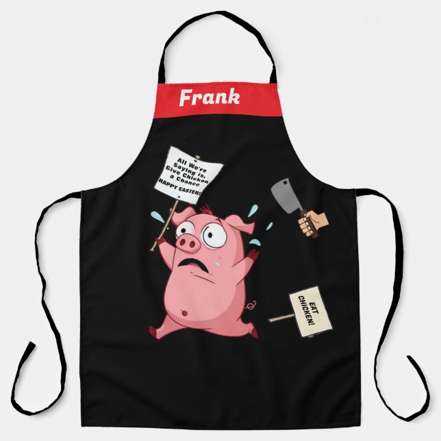 Frank.. is that you ? Funny Farm Animals BBQ Lover Apron (Front)