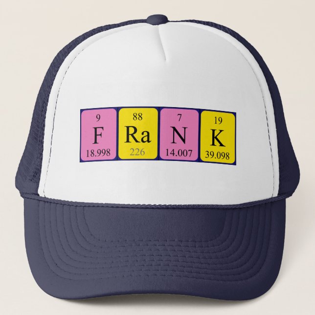 Frank periodic table name hat (Front)
