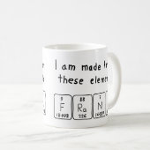 Frank periodic table name mug (Front Right)