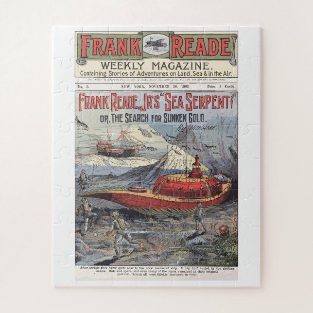 Frank Read Jr Futurist Sci-Fi, Issue 1-5, 1902 Jigsaw Puzzle (Vertical)