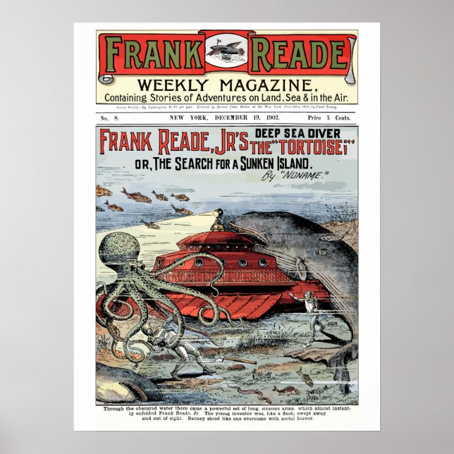 Frank Read Jr Futurist Sci-Fi, Issue 1-8, 1902 Poster (Front)