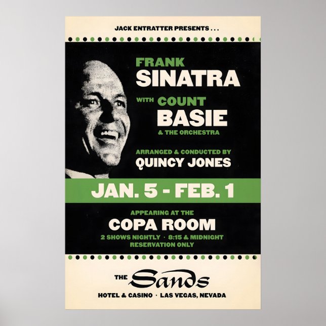 Frank Sinatra jazz poster - Sinatra at the Sands (Front)