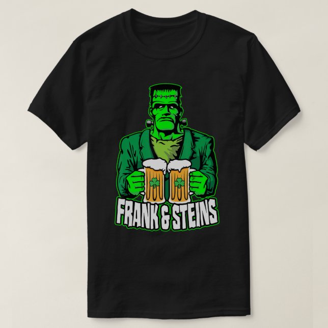 Frank & Steins St. Patrick's Day Frankenstein Mons T-Shirt (Design Front)