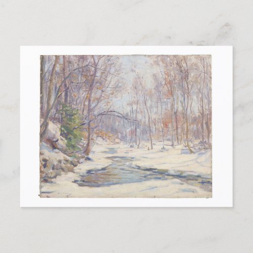 Frank T Hutchens Painting A Winter Morning Holiday Postcard