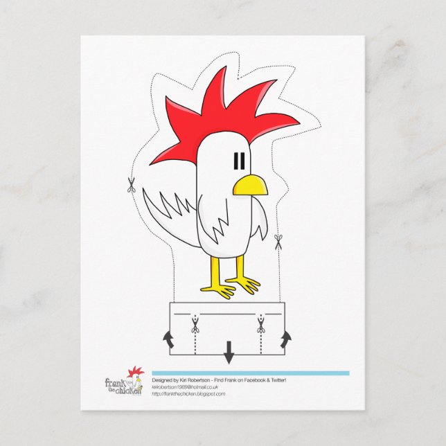 Frank the Chicken - Cut Out Postcard (Front)
