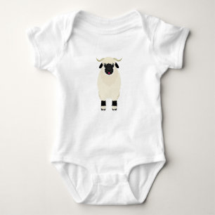 Frank The Valais Black Nose Sheep-babysuit Baby Bodysuit