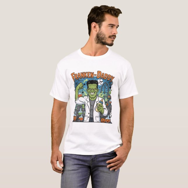 Franken-Daddy Halloween T-Shirt for Dads (Front Full)
