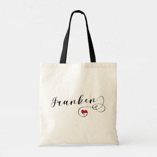 Franken Franconia Flag Heart Franconian Tote Bag