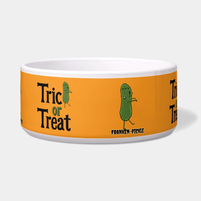 Franken-Pickle Pet Bowl (Front)