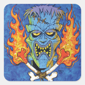 Franken-Tiki Square Sticker