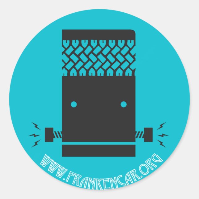 Frankencar Sticker with Website (Front)