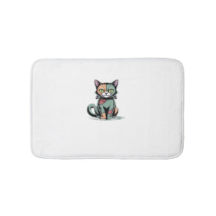 FrankenCat Oversized T-Shirt Bath Mat