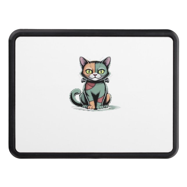 FrankenCat Oversized T-Shirt Hitch Cover (Front)