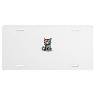 FrankenCat Oversized T-Shirt License Plate