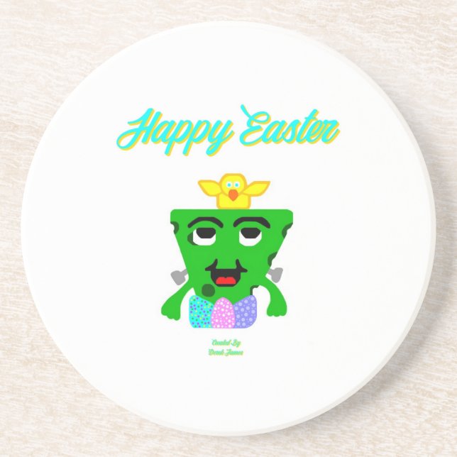 FrankenCheese Easter Sandstone Coaster (Front)