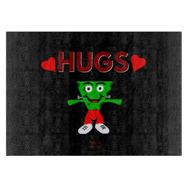 FrankenCheese Hugs Cutting Board 27.9 cm x 20.3 cm (Front)