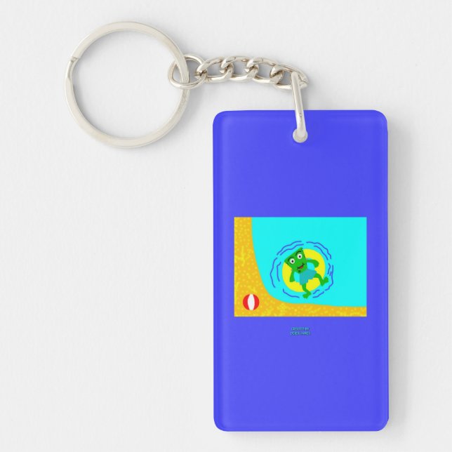 FrankenCheese Summer Rectangle Keychain (Front)