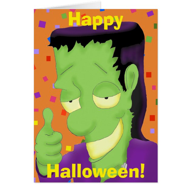 Frankencool Halloween Greeting Card