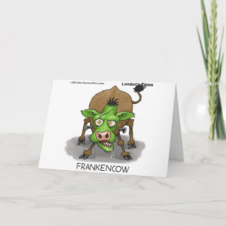"FrankenCow" Funny Halloween Gifts & Collectibles Card