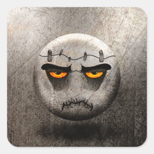 Frankenmoji Vintage Square Sticker