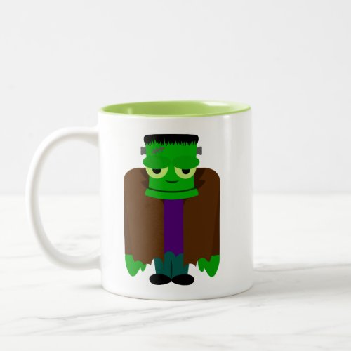 Frankenmonster Halloween dress up Two_Tone Coffee Mug