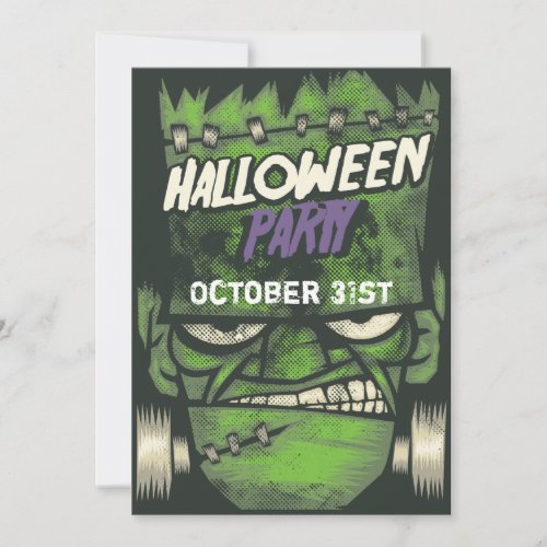 FrankenScare Halloween Invitations