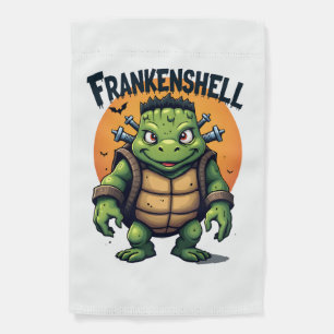Frankenshell Turtle Garden Flag