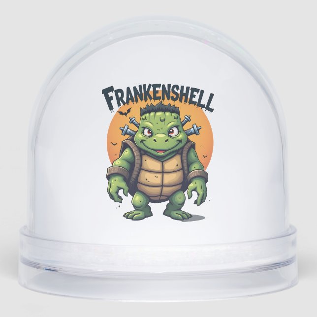 Frankenshell Turtle Snow Globe (Front)