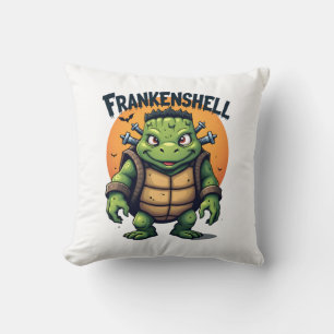 Frankenshell Turtle Throw Pillow