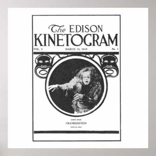 Frankenstein 1910 The Edison Kinetogram Poster
