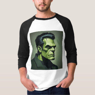 frankenstein 3/4 sleeve mens shirt