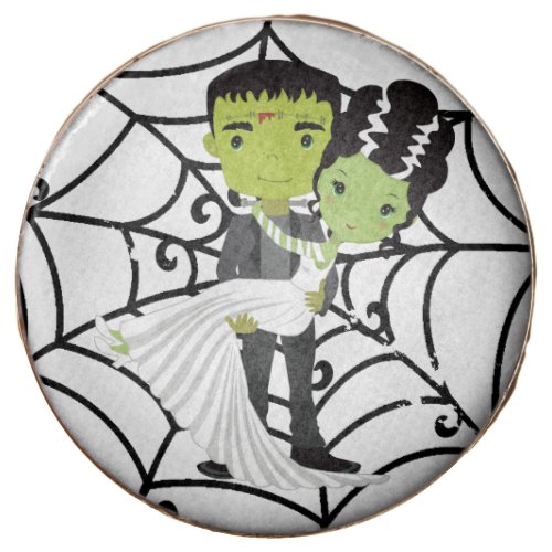 Frankenstein and Bride Dipped Oreo Cookie