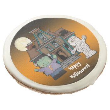 Frankenstein And Mummy Halloween Sugar Cookies by HalloweenHollow at Zazzle