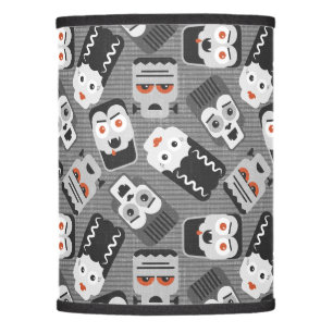 Frankenstein and spooky friends - black, white and lamp shade