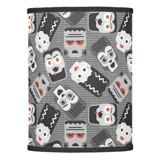 Frankenstein and spooky friends - black, white and lamp shade (Front)