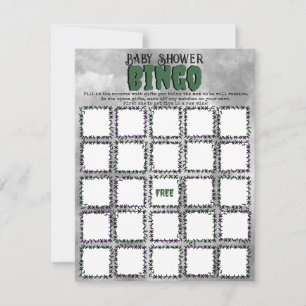 Frankenstein Baby Shower Bingo Game Note Card