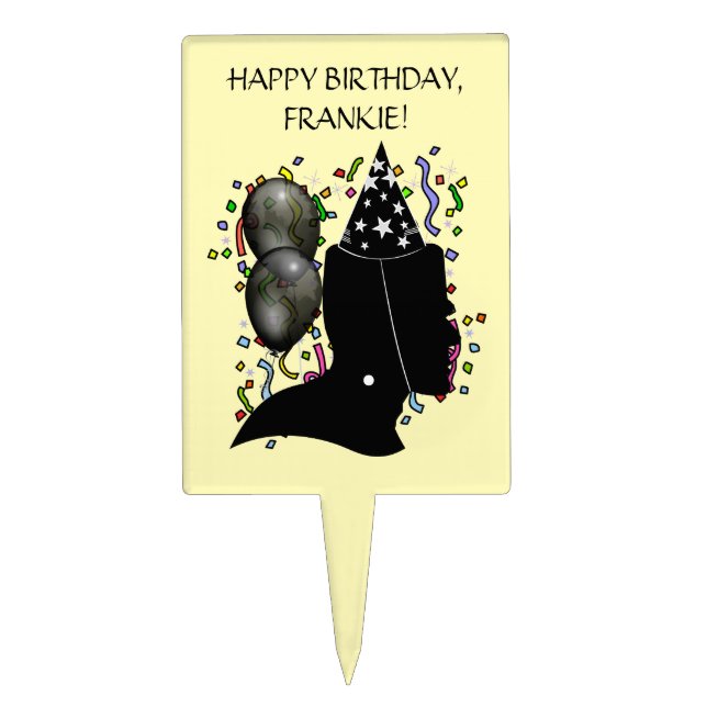 Frankenstein Birthday Cake Topper (Front)