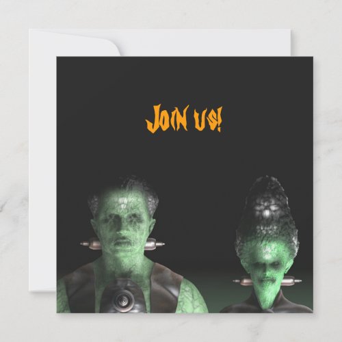 Frankenstein  Bride _ Halloween Party Invitation