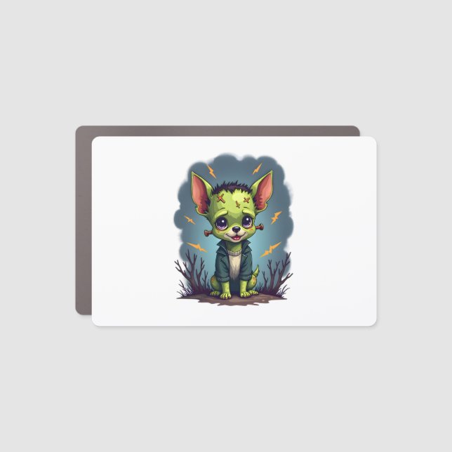 Frankenstein Chihuahua Shock Car Magnet (Front)