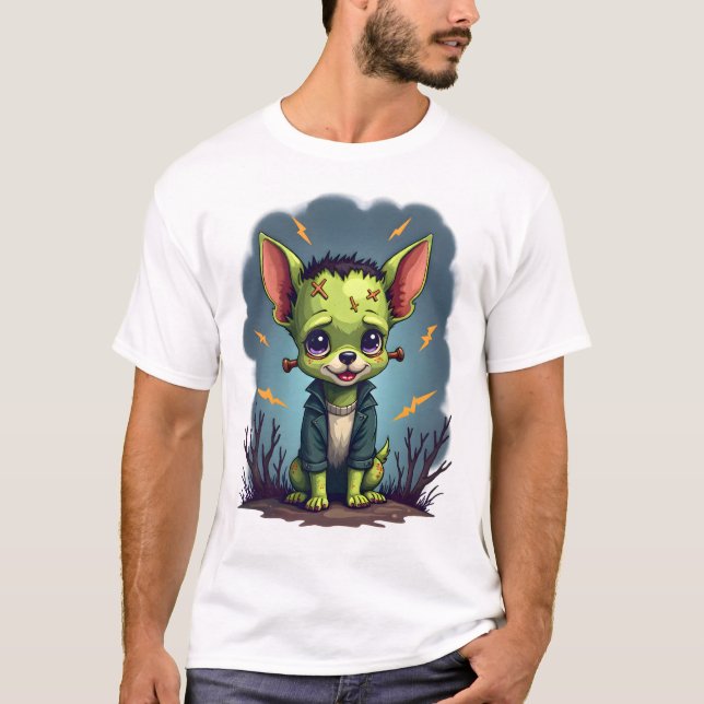 Frankenstein Chihuahua Shock T-Shirt (Front)
