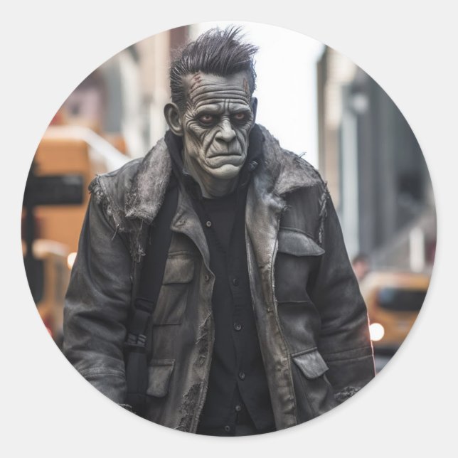 Frankenstein Classic Round Sticker (Front)