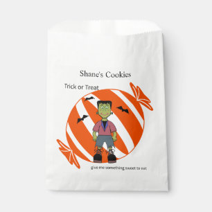 Frankenstein Cookie Sleeve Favor Bag