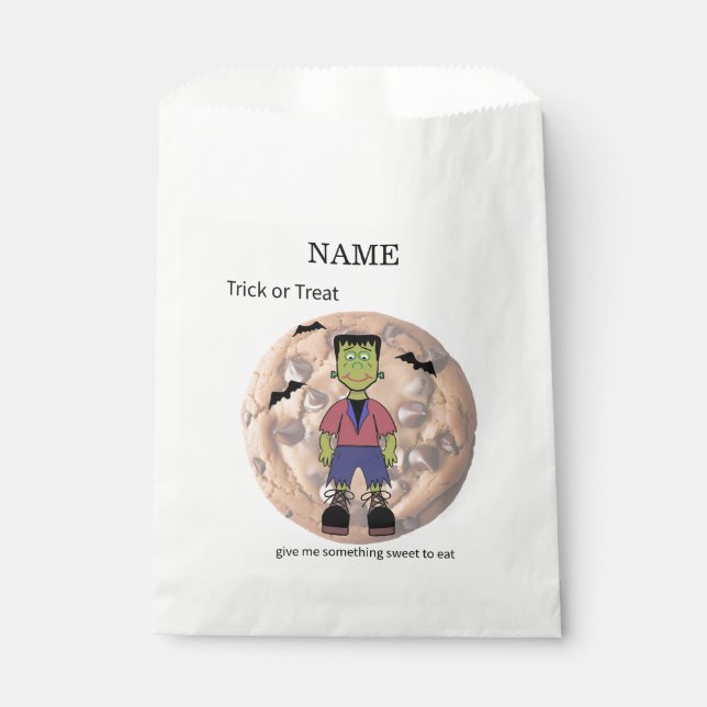 Frankenstein Cookie Sleeve Favor Bag (Front)