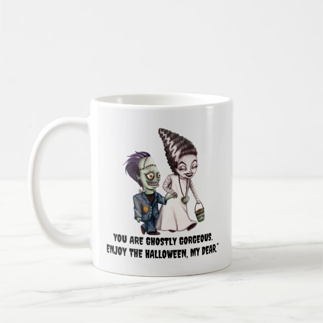 Frankenstein Couple Coffee Mug (Left)