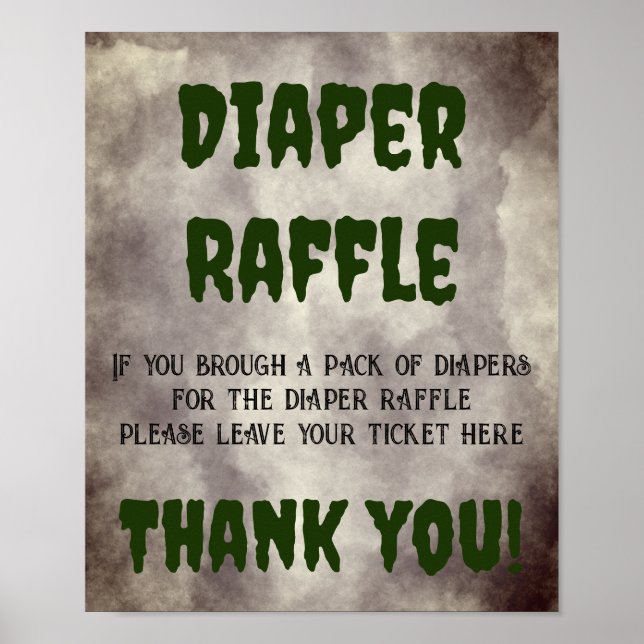 Frankenstein Diaper Raffle Poster (Front)