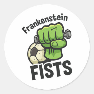 Frankenstein Fists Funny Soccer Stuff  Classic Round Sticker
