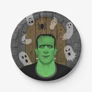 Frankenstein & Ghosts Paper Plates